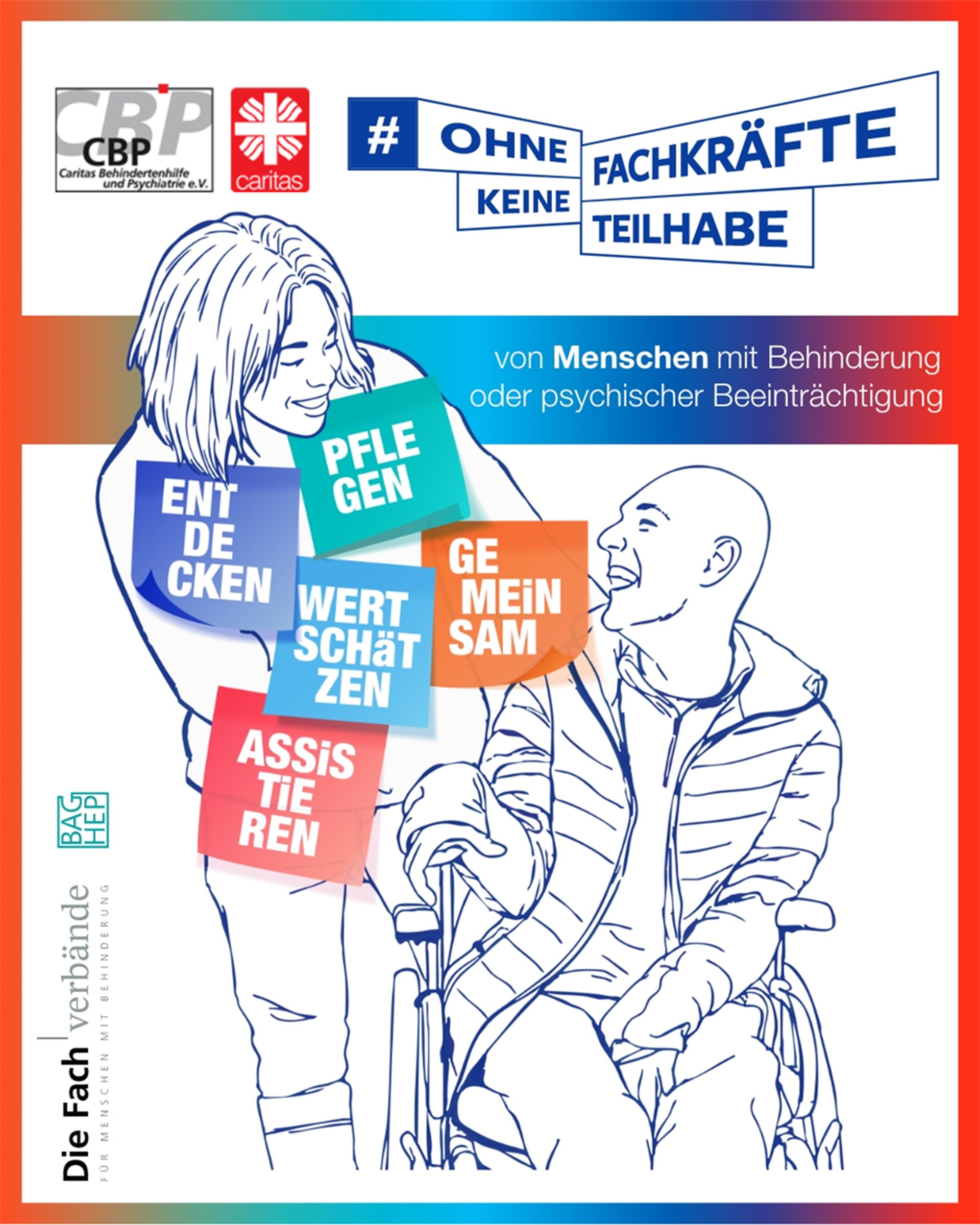 Plakat 2 Aktionswoche #OhneFachkräftekeineTeilhabe